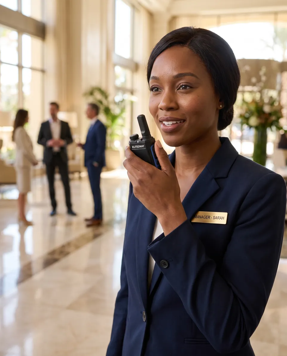 Hotels & resorts team using Elite2Way radios