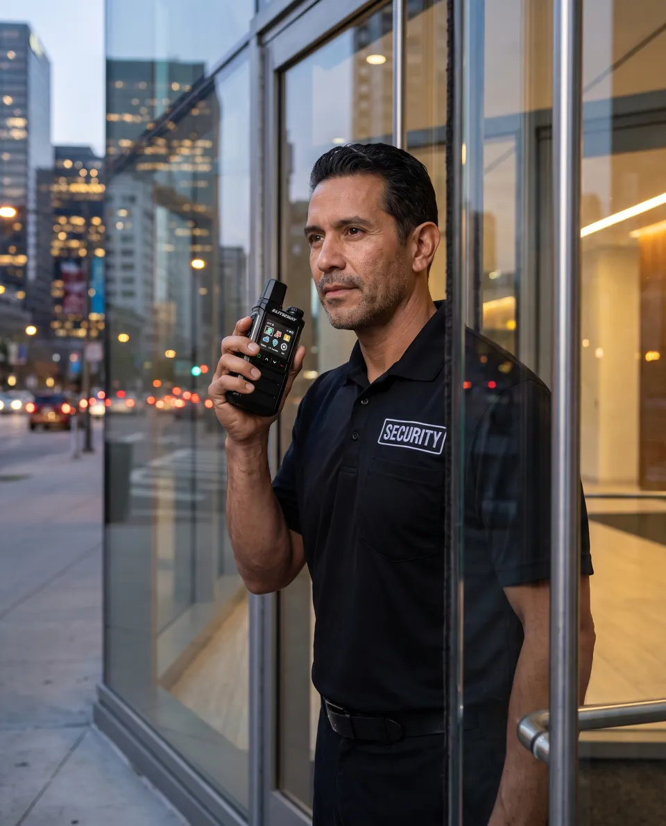 Security team using Elite2Way radios